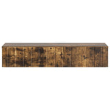 Tavolino da Parete Laterale Rovere Fumo 87,5 x 34,5 x 17 cm