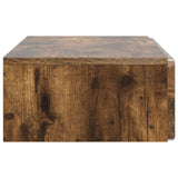 Tavolino da Parete Laterale Rovere Fumo 87,5 x 34,5 x 17 cm