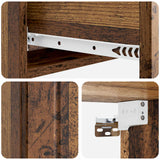 Tavolino da Parete Laterale Legno antico 87,5 x 34,5 x 17 cm