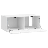 Mobile Porta TV da Muro Bianco Lucido 78,5 x 41 x 30 cm