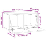 Mobile Porta TV da Muro Bianco 59,5 x 31 x 30 cm