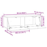 Mobile Porta TV da Muro Rovere Sonoma 98 x 31 x 30 cm