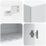 Mobiletto a muro Bianco 66 x 34,5 x 90 cm Legno ingegnerizzato