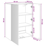 Mobiletto a muro Bianco 66 x 34,5 x 90 cm Legno ingegnerizzato
