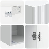 Mobiletto a muro Bianco 33 x 34,5 x 90 cm Legno ingegnerizzato