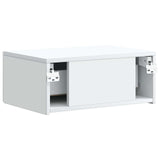 Mobiletto da notte a muro con cassetto Bianco 49 x 34,5 x 20 cm