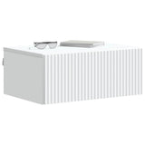 Mobiletto da notte a muro con cassetto Bianco 49 x 34,5 x 20 cm