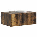Mobiletto da notte a muro Rovere Fumo 49 x 34,5 x 20 cm