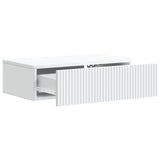 Tavolino da Parete Laterale Bianco 59 x 34,5 x 17 cm