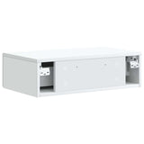 Tavolino da Parete Laterale Bianco 59 x 34,5 x 17 cm