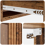 Tavolino da Parete Laterale Legno antico 59 x 34,5 x 17 cm