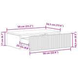 Tavolino da Parete Laterale Legno antico 59 x 34,5 x 17 cm