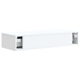 Tavolino da Parete Laterale Bianco 87,5 x 34,5 x 17 cm