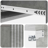 Tavolino da Parete Laterale Grigio Cemento 87,5 x 34,5 x 17 cm