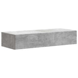 Tavolino da Parete Laterale Grigio Cemento 87,5 x 34,5 x 17 cm