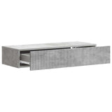 Tavolino da Parete Laterale Grigio Cemento 87,5 x 34,5 x 17 cm