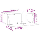 Mobile Porta TV da Muro Bianco 78,5 x 41 x 30 cm