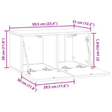 Mobile Porta TV da Muro Bianco 59,5 x 31 x 30 cm
