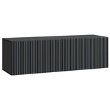 Mobile Porta TV da Muro Montaggio a parete Nero 98 x 31 x 30 cm