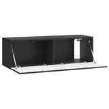 Mobile Porta TV da Muro Montaggio a parete Nero 98 x 31 x 30 cm