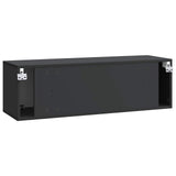 Mobile Porta TV da Muro Montaggio a parete Nero 98 x 31 x 30 cm