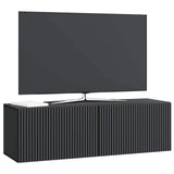Mobile Porta TV da Muro Montaggio a parete Nero 98 x 31 x 30 cm
