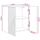 Mobiletto a muro Bianco 59 x 31 x 60 cm Legno ingegnerizzato