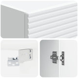 Mobiletto a muro Bianco 33 x 34,5 x 90 cm Legno ingegnerizzato