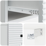 Mobiletto da notte a muro con cassetto Bianco 34,5 x 33 x 20 cm