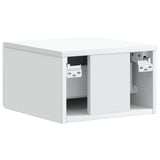 Mobiletto da notte a muro con cassetto Bianco 34,5 x 33 x 20 cm