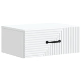 Mobiletto da notte a muro con cassetto Bianco 49 x 34,5 x 20 cm