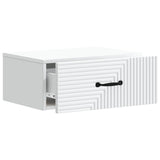 Mobiletto da notte a muro con cassetto Bianco 49 x 34,5 x 20 cm