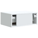 Mobiletto da notte a muro con cassetto Bianco 49 x 34,5 x 20 cm