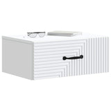 Mobiletto da notte a muro con cassetto Bianco 49 x 34,5 x 20 cm