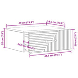 Mobiletto da notte a muro con cassetto Bianco 49 x 34,5 x 20 cm