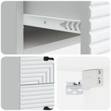 Mobiletto da notte a muro con cassetto Bianco 34,5 x 33 x 40 cm