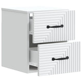 Mobiletto da notte a muro con cassetto Bianco 34,5 x 33 x 40 cm