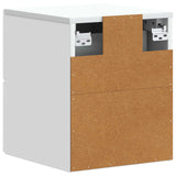 Mobiletto da notte a muro con cassetto Bianco 34,5 x 33 x 40 cm