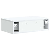 Tavolino da Parete Laterale Bianco 59 x 34,5 x 17 cm