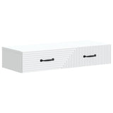 Tavolino da Parete Laterale Bianco 87,5 x 34,5 x 17 cm