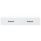Tavolino da Parete Laterale Bianco 87,5 x 34,5 x 17 cm