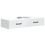Tavolino da Parete Laterale Bianco 87,5 x 34,5 x 17 cm