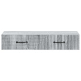 Tavolino da Parete Laterale Grigio Sonoma 87,5 x 34,5 x 17 cm