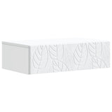 Tavolino da Parete Laterale Bianco 59 x 34,5 x 17 cm