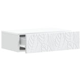 Tavolino da Parete Laterale Bianco 87,5 x 34,5 x 17 cm
