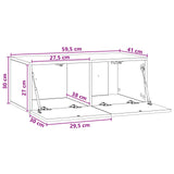 Mobile Porta TV da Muro 59,5 x 41 x 30 cm Bianco