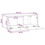 Mobile Porta TV da Muro 78,5 x 41 x 30 cm Bianco