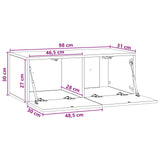 Mobile Porta TV da Muro 98 x 31 cm Bianco Legno ingegnerizzato