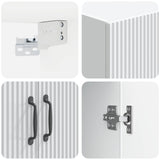 Mobiletto a muro Bianco 66 x 34,5 x 90 cm Legno ingegnerizzato