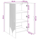 Mobiletto a muro Bianco 66 x 34,5 x 90 cm Legno ingegnerizzato